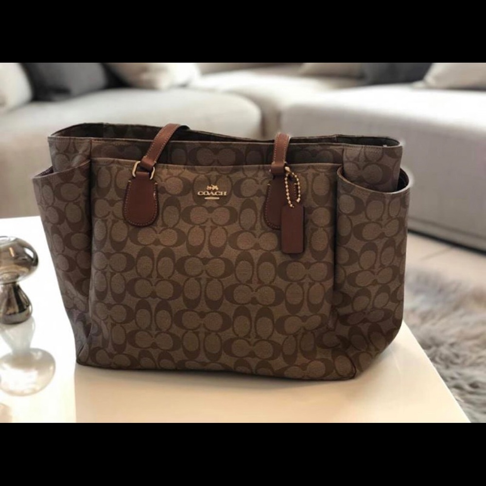 Coach Signature Canvas  Diaper Bag